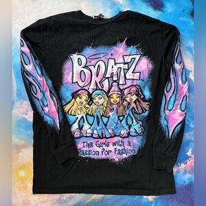 Dolls Kill x Bratz Oversized Graphic Airbrush Long Sleeve T-Shirt Size Small